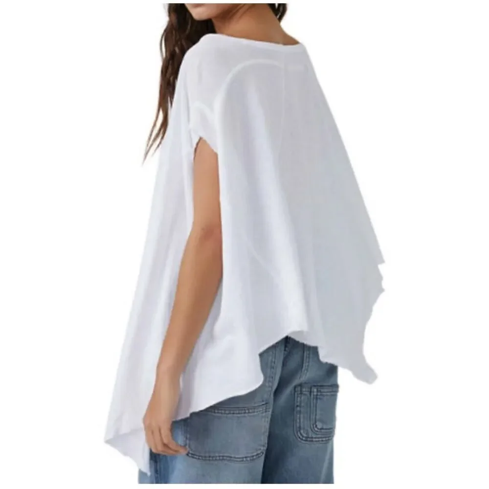 Free People We The Free Care Angel Tee white large NEW